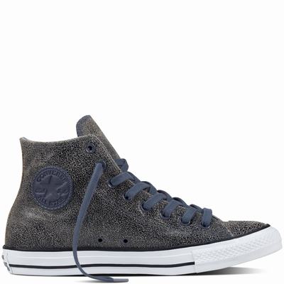Converse Chuck Taylor All Star Fashion Leather High Tops Womens - Black/White Shoes (130ZMPGT)